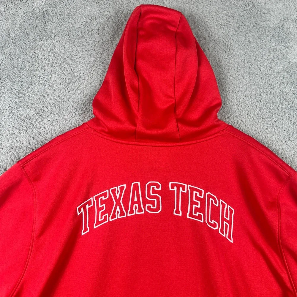 Texas Tech Red Raiders Under Armour Hoodie Mens 3XL Red Fleece Football Pullover